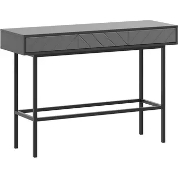 Стол консольный Boho ОГОГО (арт.769644), (ЛДСП,Металл,Стекло/Темно-серый,Черный) ОГОГО Обстановочка!