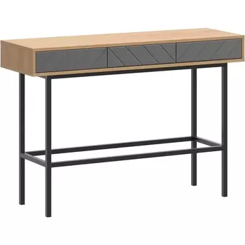 Стол консольный Boho ОГОГО (арт.769645), (ЛДСП,Металл,Стекло/Темно-серый,Дуб Корбридж) ОГОГО Обстановочка!