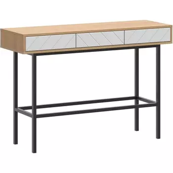 Стол консольный Boho ОГОГО (арт.769646), (Стекло,ЛДСП,Металл/Белый,Дуб Корбридж) ОГОГО Обстановочка!