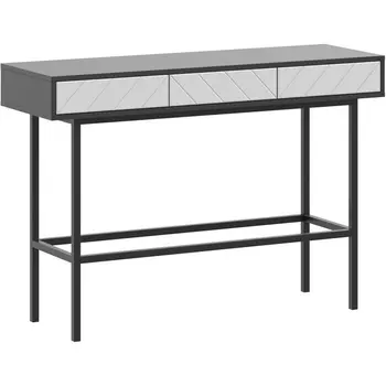 Стол консольный Boho ОГОГО (арт.769647), (ЛДСП,Металл,Стекло/Белый,Черный) ОГОГО Обстановочка!