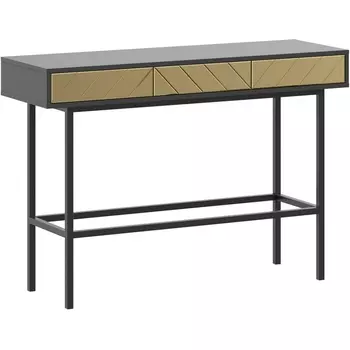 Стол консольный Boho ОГОГО (арт.769652), (ЛДСП,Металл,Зеркало/Черный,Золотой) ОГОГО Обстановочка!