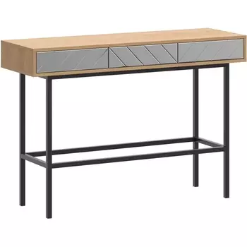 Стол консольный Boho ОГОГО (арт.769655), (ЛДСП,Металл,Зеркало/Серый,Дуб Корбридж) ОГОГО Обстановочка!