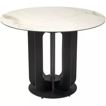 Стол Korfu диам.100см, керамогранит светлый мрамор Bradex Home арт.RF 0654