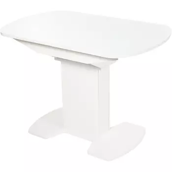 Стол Корсика, Белый матовый/Стекло белое, 100292 Аврора