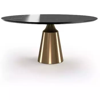 Стол круглый Top Concept Lucas 120, керамика глянцевая, черная