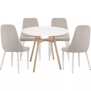 Стол кухонный Woodville Ада white / beige