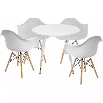 Стол кухонный Woodville Амител white / wood