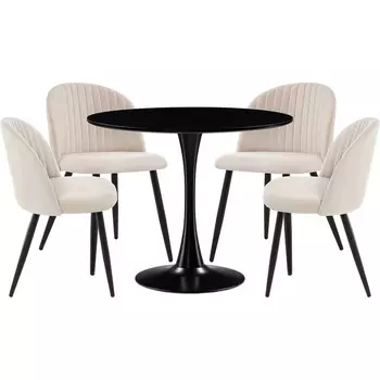 Стол кухонный Woodville Аринай beige / black