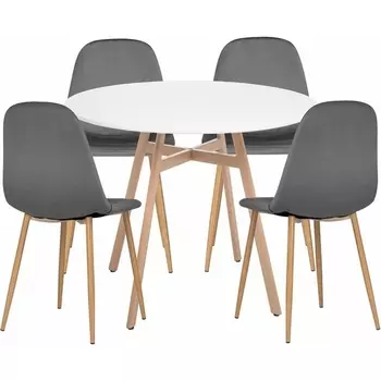 Стол кухонный Woodville Диан white / dark gray