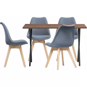 Стол кухонный Woodville Ханди дуб делано темный / черный / синий