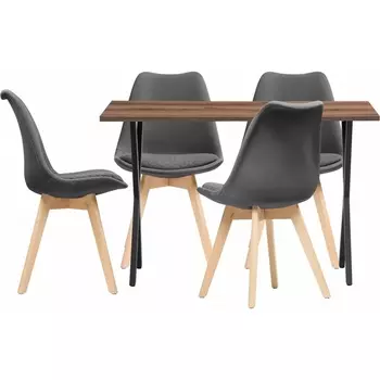 Стол кухонный Woodville Ханди дуб делано темный / черный / темно-серый