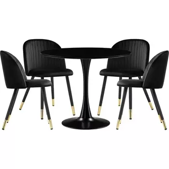 Стол кухонный Woodville Иемура black / gold