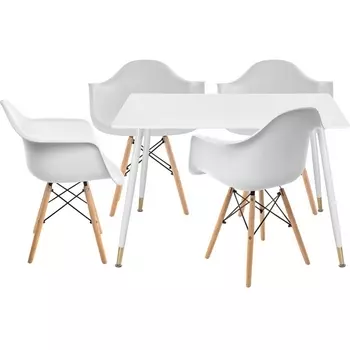 Стол кухонный Woodville Куиб white / wood