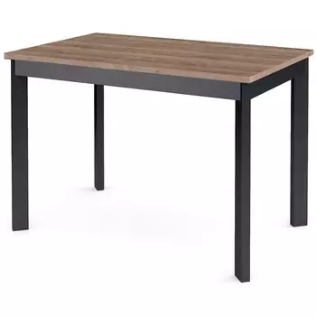 Стол L110 Дуб Галифакс (ЛДСП EGGER)/Опоры черный Dikline 00-00045418