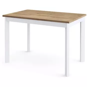 Стол L110 Дуб Галифакс натуральный (ЛДСП EGGER)/Опоры белый Dikline 00-00061721