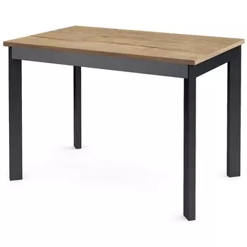 Стол L110 Дуб Галифакс натуральный (ЛДСП EGGER)/Опоры черный Dikline 00-00060151