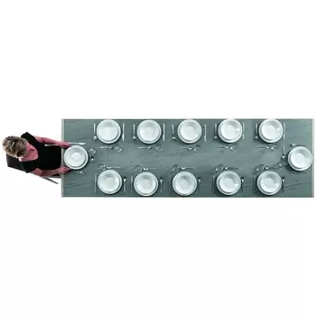 Стол LEO (42.55)120/170*80*Н75 см (М313/M313/ D003/D003 серый камень), M-City