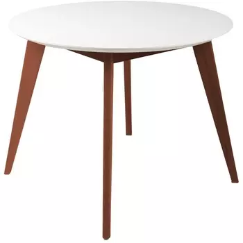 Стол Лунд круглый д.860 Белый Темный орех R-Home арт.400330073h_бел