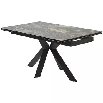 Стол M-City BELLUNO 160 KL-176, итальянская керамика/ черный каркас