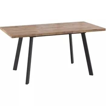 Стол МАМАДОМА Борг Дуб 120, Дуб Веллингтон/ Черный