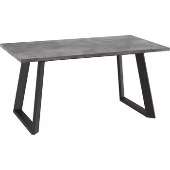 Стол МАМАДОМА Лофт Люкс 160 ДЫМЧАТАЯ КЕРАМИКА, Черный