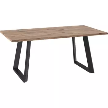 Стол МАМАДОМА Лофт Люкс 180 Дуб Веллингтон, Черный