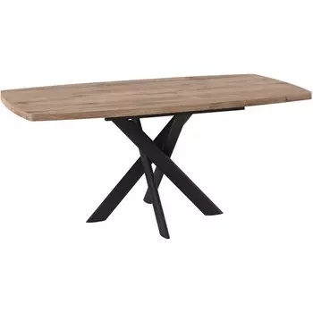 Стол Мебвилл Эдж, 130 Дуб Веллингтон/Чёрный