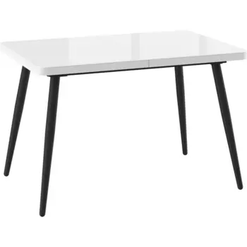 Стол Мебвилл Вояж 120, Белый Оптивайт/Черный