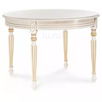 Стол Woodville Брейзер молочный / золото 483906
