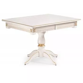 Стол Woodville Матис молочный / золото 483898