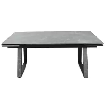 Стол Монако, Керамогранит, Черный матовый муар/Bayona grey/, 101265 Аврора