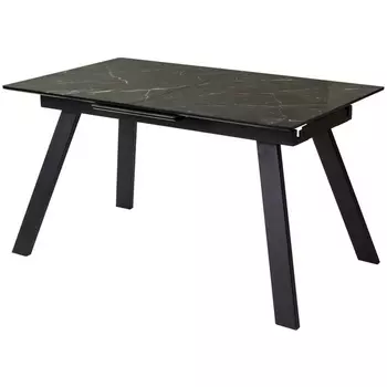 Стол Морис 140 ДАРК, стекло / ЧЕРНЫЙ (M-City)