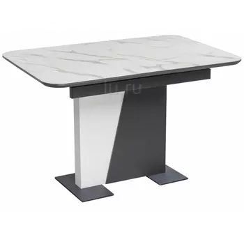 Стол на тумбе Woodville Кларк FC 13 графит / белый 462384