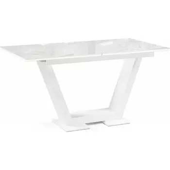 Стол на тумбе Иматра (Иматра 140(180)х80х76 carla larkin / белый) Woodville арт.588523