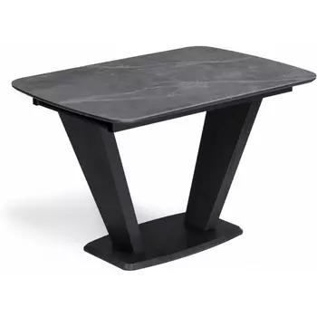 Стол на тумбе Петир (Петир 120(160)х80х75 larka grey / черный) Woodville арт.588012