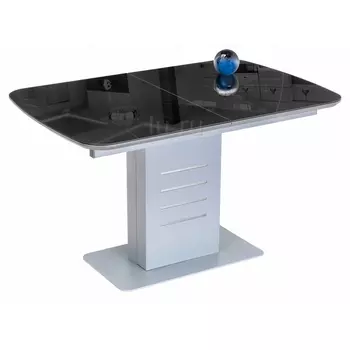 Стол на тумбе серый / черный Woodville Кейтлин 462086