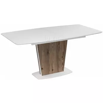 Стол на тумбе Woodville Оливер лиственница горная / белый 462107