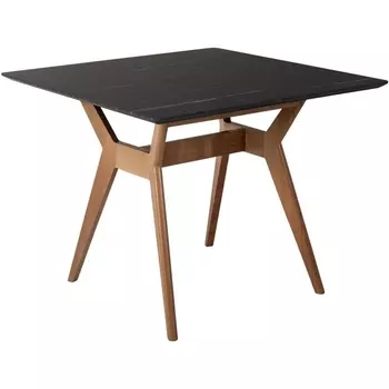 Стол Нарвик квадратный 960*960 Мрамор Графит R-Home арт.40033016h_мргр