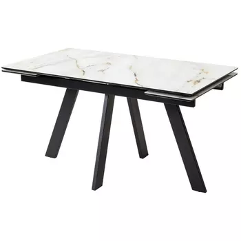 Стол НЕО-2 140 см АУРУМ, стекло / ЧЕРНЫЙ (M-City)