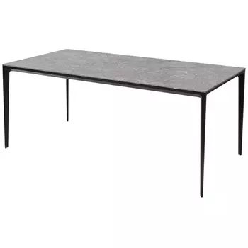 Стол NOTO 180 SINTERED STONE GLOSS STARLIGHT BLACK / BLACK (M-City)