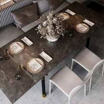 Стол обеденный (160+40+40), серая Top Concept TRUMP 2001000000000