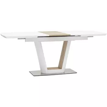 Стол обеденный Stool Group Атланта раскладной 160-200*90 глянцевый белый УТ000002660