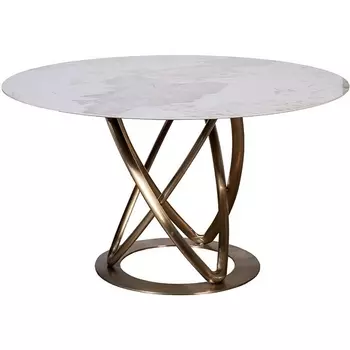 Стол обеденный белый керамика d130*75см Garda Decor арт.57EL-79000