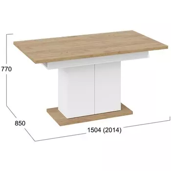 Стол обеденный Детройт Тип 1 Hesby ЛДСП/Дуб золотой арт.TRI_215175