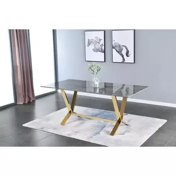 Стол обеденный Дориан DT-2853.1, 180х90х75 см, серый мрамор IST-CASA