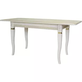 Стол обеденный Фидея 3 слоновая кость/золото 120/160*70 от фабрики Mebelik