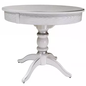 Стол обеденный Фидея 4 раздвижной белый/серебро 90/130*90 от фабрики Mebelik