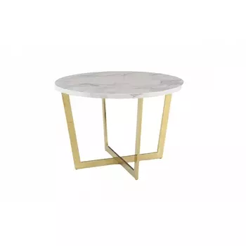 Стол обеденный IST-CASA Амали F-1374, 110х110х75 см, белый мрамор