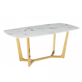 Стол обеденный IST-CASA Ланс DT-2852M,160х90х75 см, белый мрамор