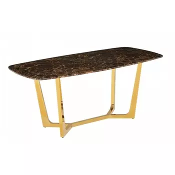 Стол обеденный IST-CASA Ланс DT-2852M.1, 160х90х75 см, коричневый мрамор